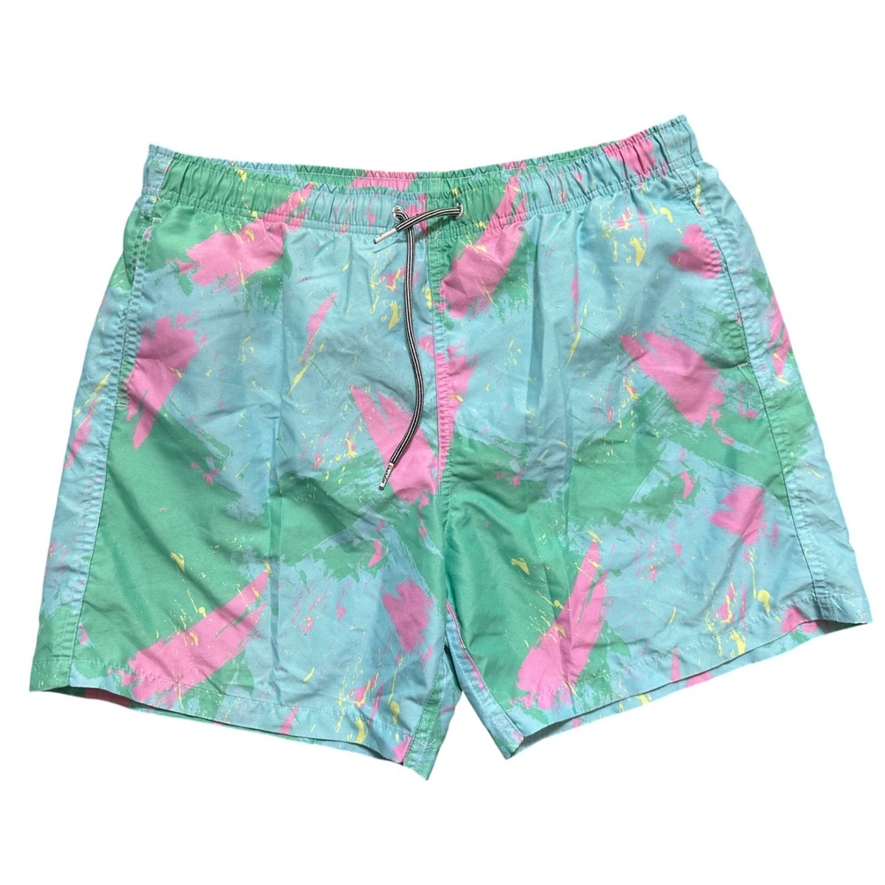 Boardies Men's 90's Patterned Swim Shorts Size Small